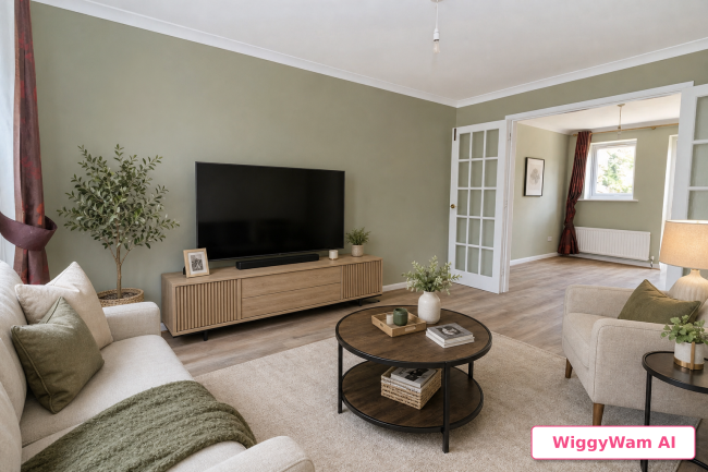 Virtually staged by WiggyWam AI — furniture and decorative items are illustrative.